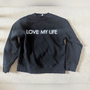 Love My Life Brunette The Label Crew Neck Sweater M/L